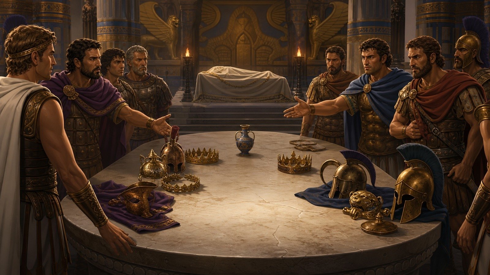 Illustration: Alexander's empire divided among his generals