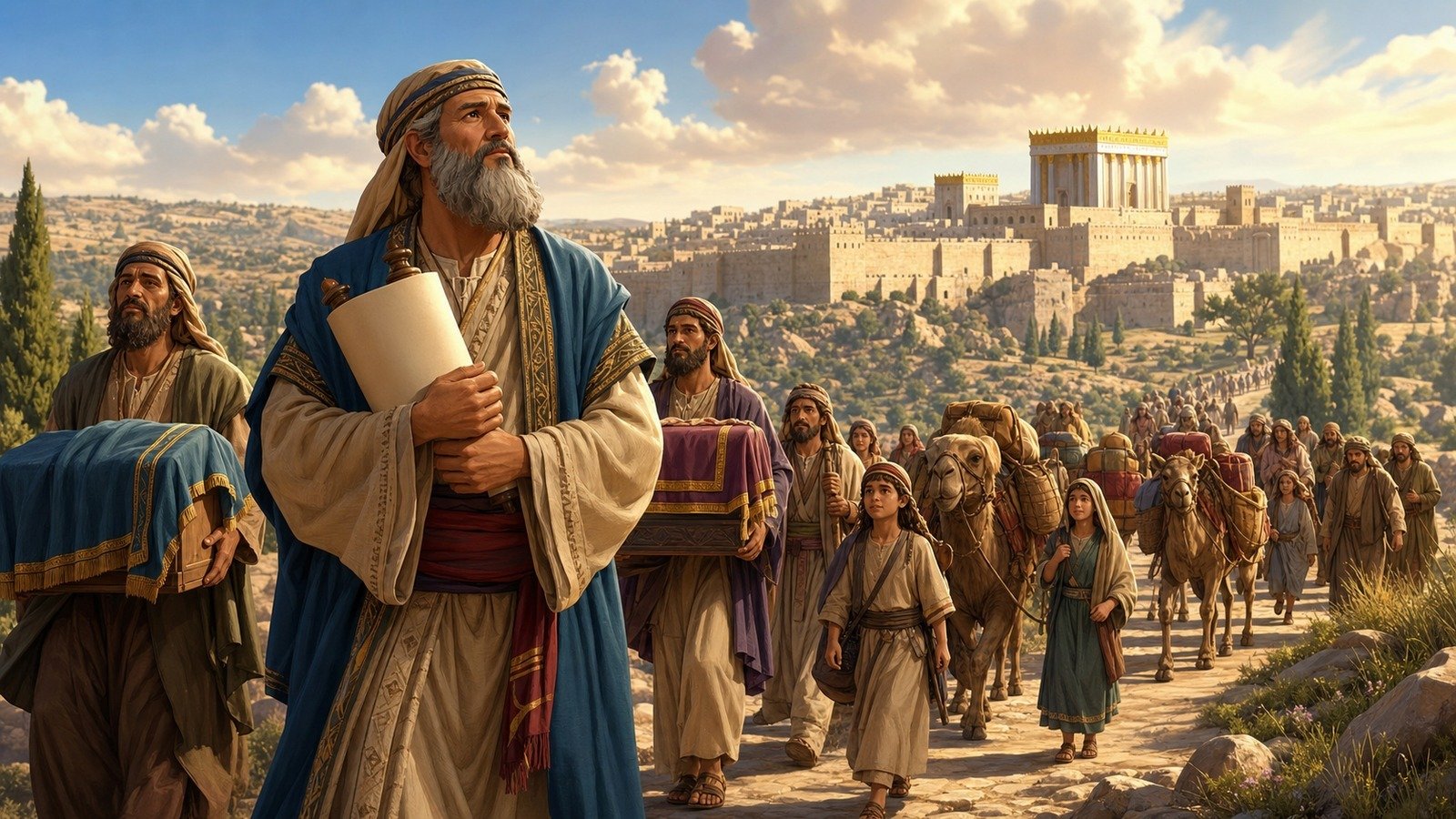 تصویر رویداد: بازگشت عزرا به اورشلیم