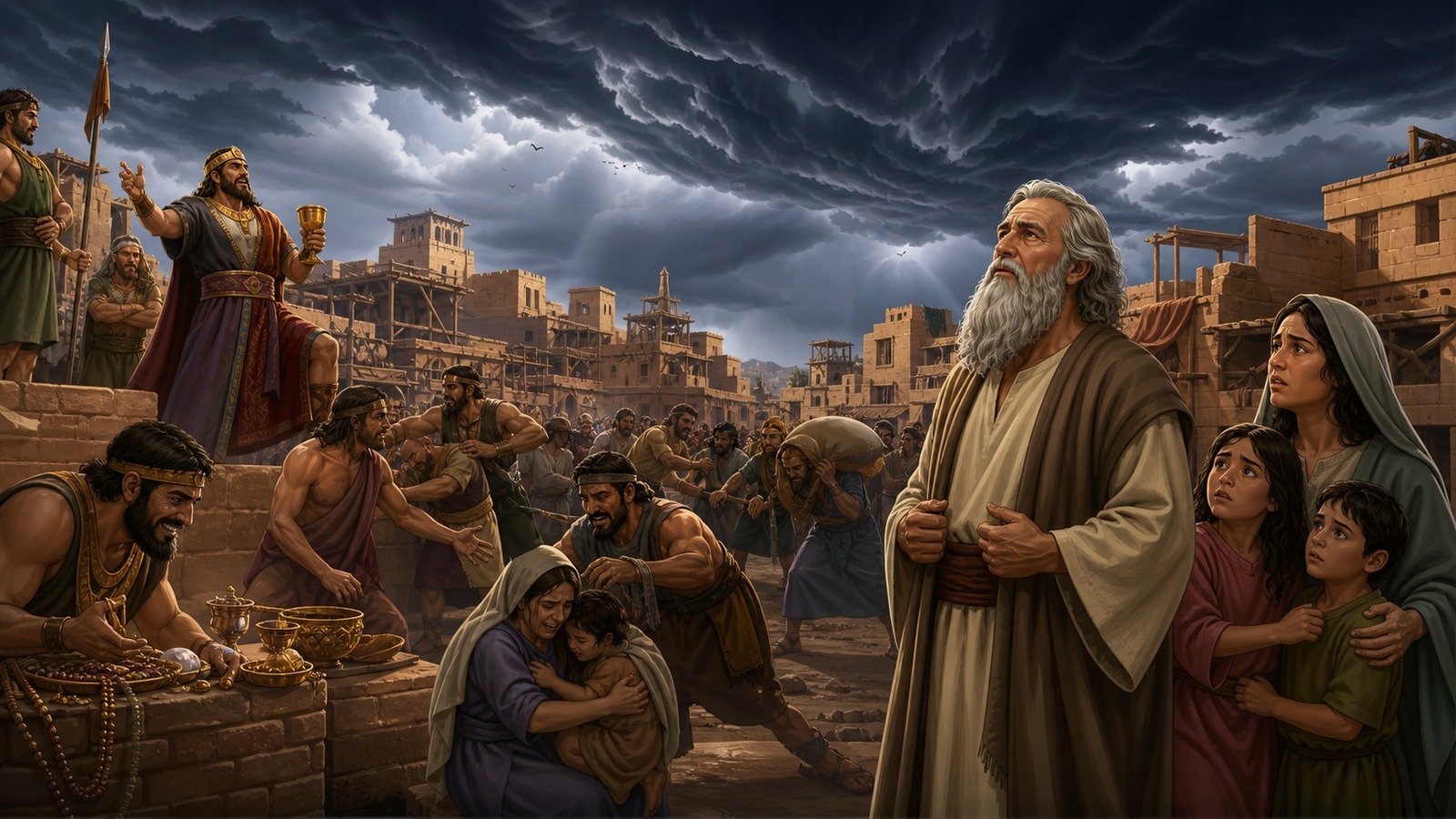تصویر رویداد: شرارت انسان و تصمیم خدا به داوری زمین