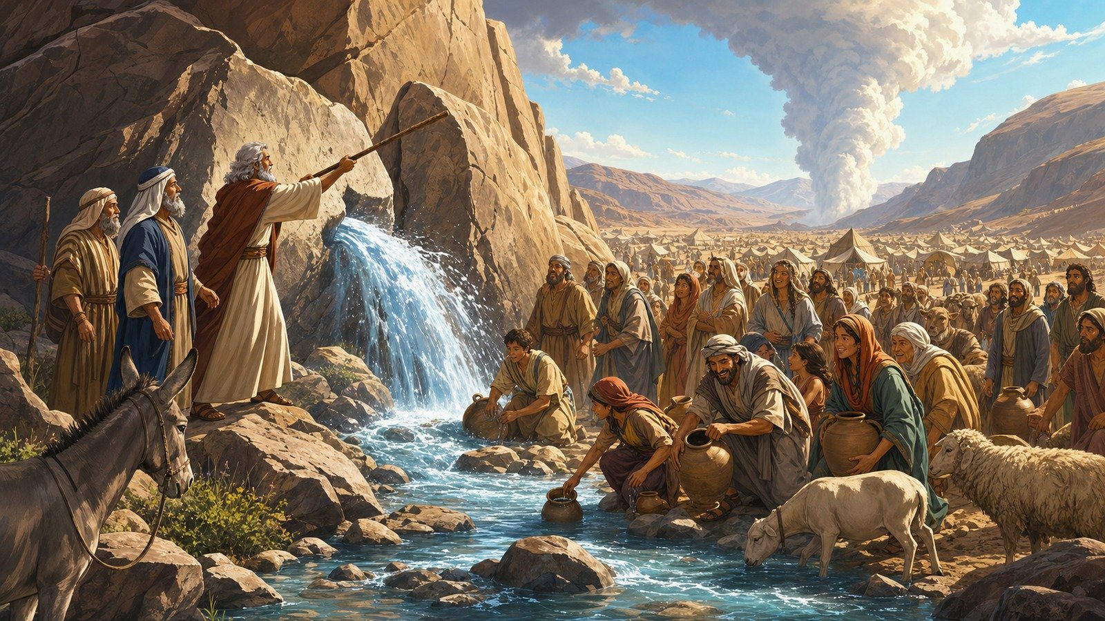 تصویر رویداد: آب از صخره در رفیدیم